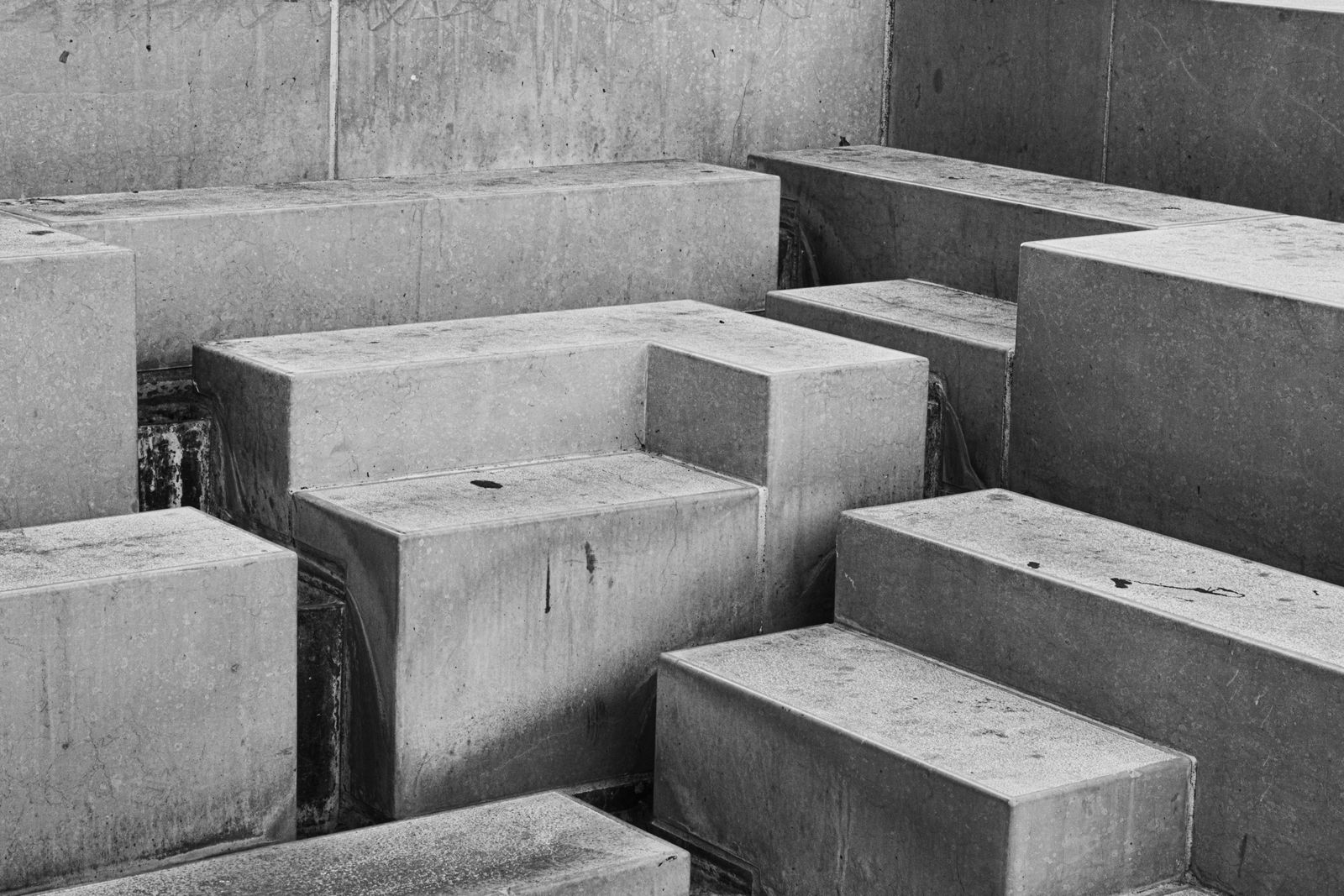 Brutalist concrete blocks